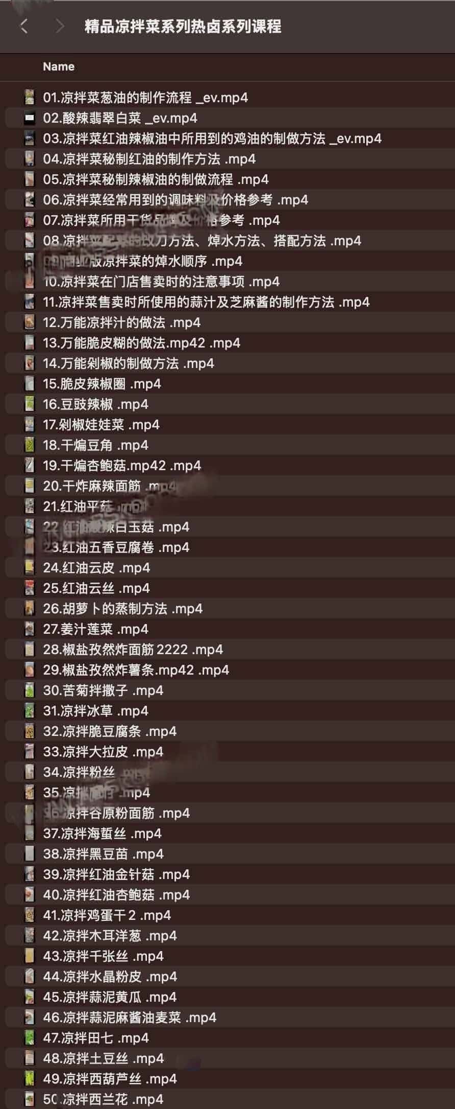 精品凉拌菜系列热卤系列课程
